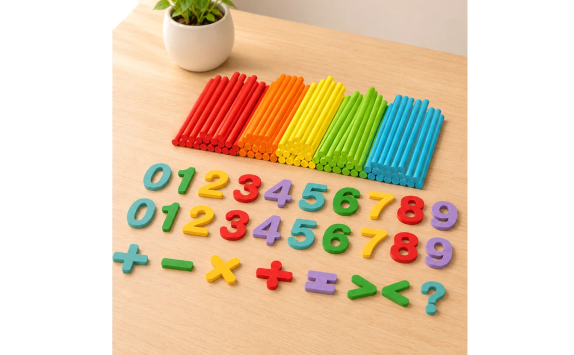Math Learning Toy Colorful Counting Sticks Set Counting Rod Set Latch Addition Subtraction for Children Math Learning Toy Colorful Counting Sticks Set Counting Rod Set Latch Addition Subtraction for Children