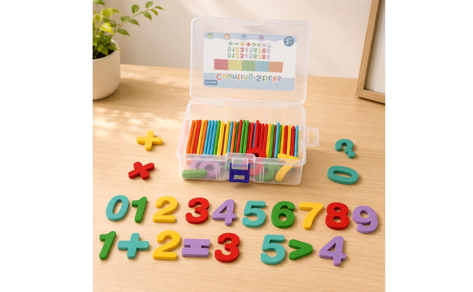 Math Learning Toy Colorful Counting Sticks Set Counting Rod Set Latch Addition Subtraction for Children Math Learning Toy Colorful Counting Sticks Set Counting Rod Set Latch Addition Subtraction for Children