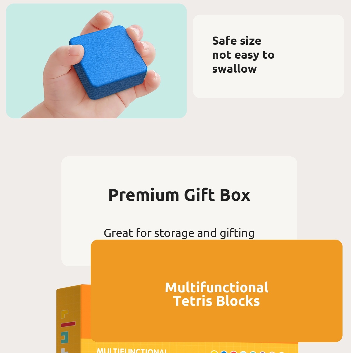Wooden Tetris puzzle blocks educational toy image 9