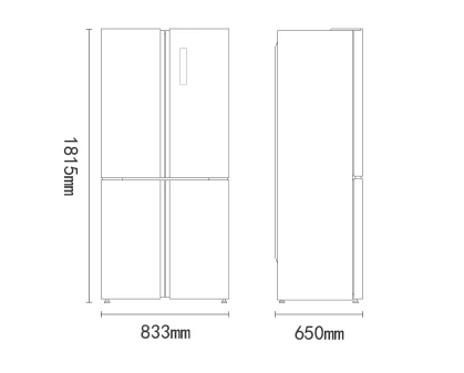 476升風冷變頻十字對開門冰箱
