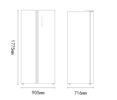 616升風冷變頻對開門冰箱