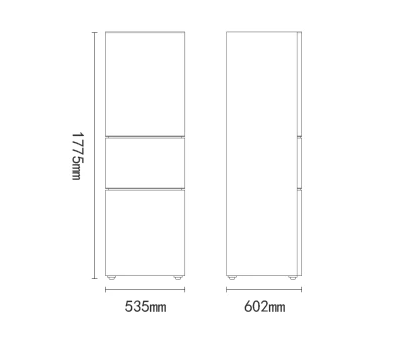 251升風冷變頻三開門冰箱