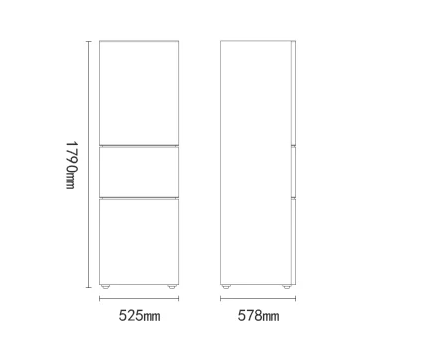 217升風冷變頻三開門冰箱