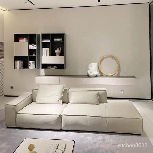 【可訂製】 北歐簡約現代三人沙髮意式輕奢網紅客廳四人位模塊小戶型創意沙髮雙人沙發 三人沙發 小傢庭沙發 科技佈