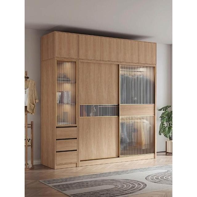 實木推拉門衣櫃 大衣櫥收納 系統櫃訂製 落地櫃 格子櫃 衣櫃鬥櫃 大衣櫥 掛衣架