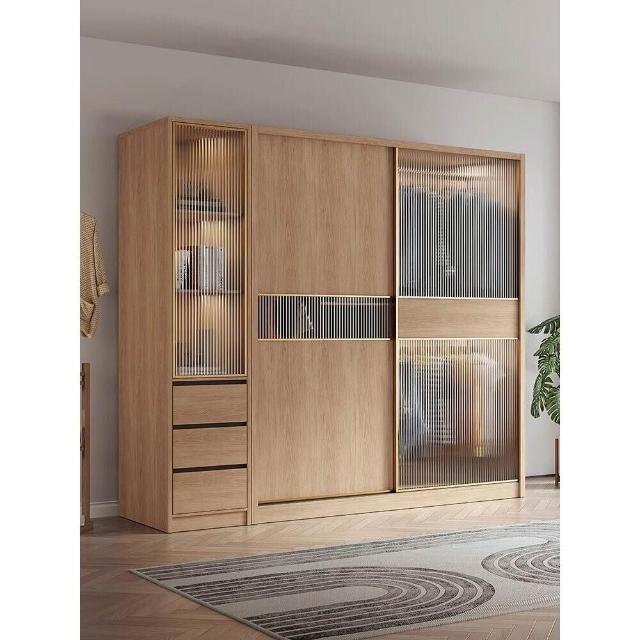 實木推拉門衣櫃 大衣櫥收納 系統櫃訂製 落地櫃 格子櫃 衣櫃鬥櫃 大衣櫥 掛衣架