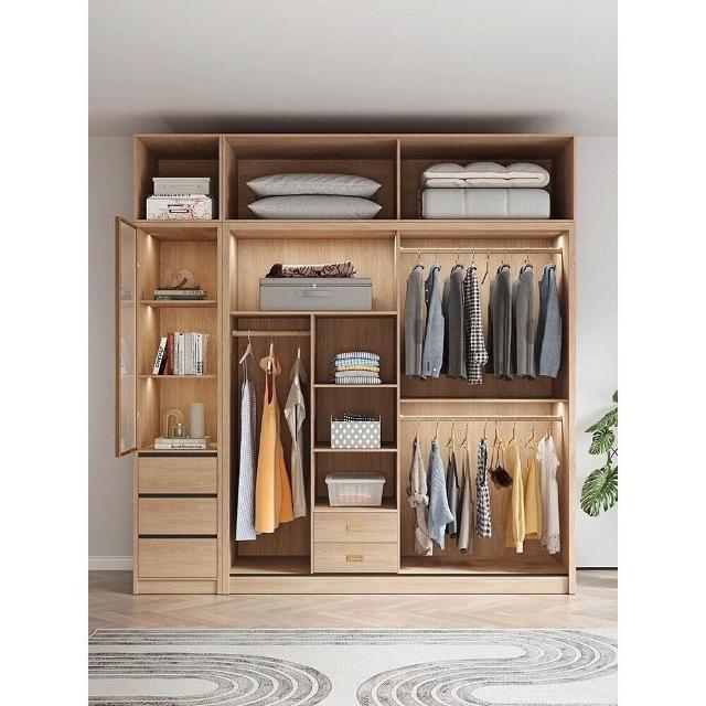 實木推拉門衣櫃 大衣櫥收納 系統櫃訂製 落地櫃 格子櫃 衣櫃鬥櫃 大衣櫥 掛衣架