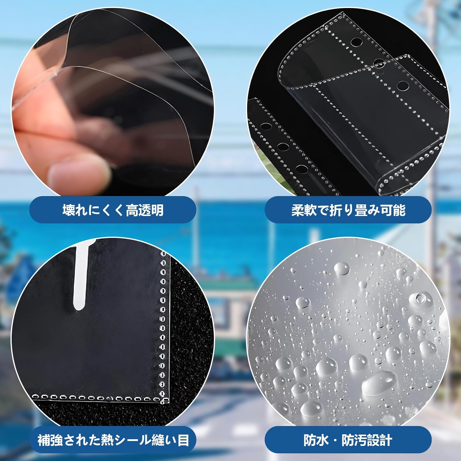 A7 シール台紙 透明 40枚 ミニ6 リフィル 6穴（19mm） はがせる 剥離紙｜シール帳 台紙 クリア バインダー用