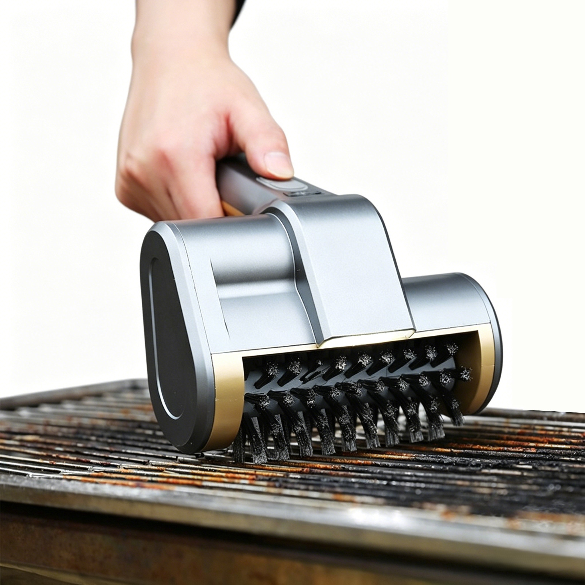 Stainless steel grill cleaning brush