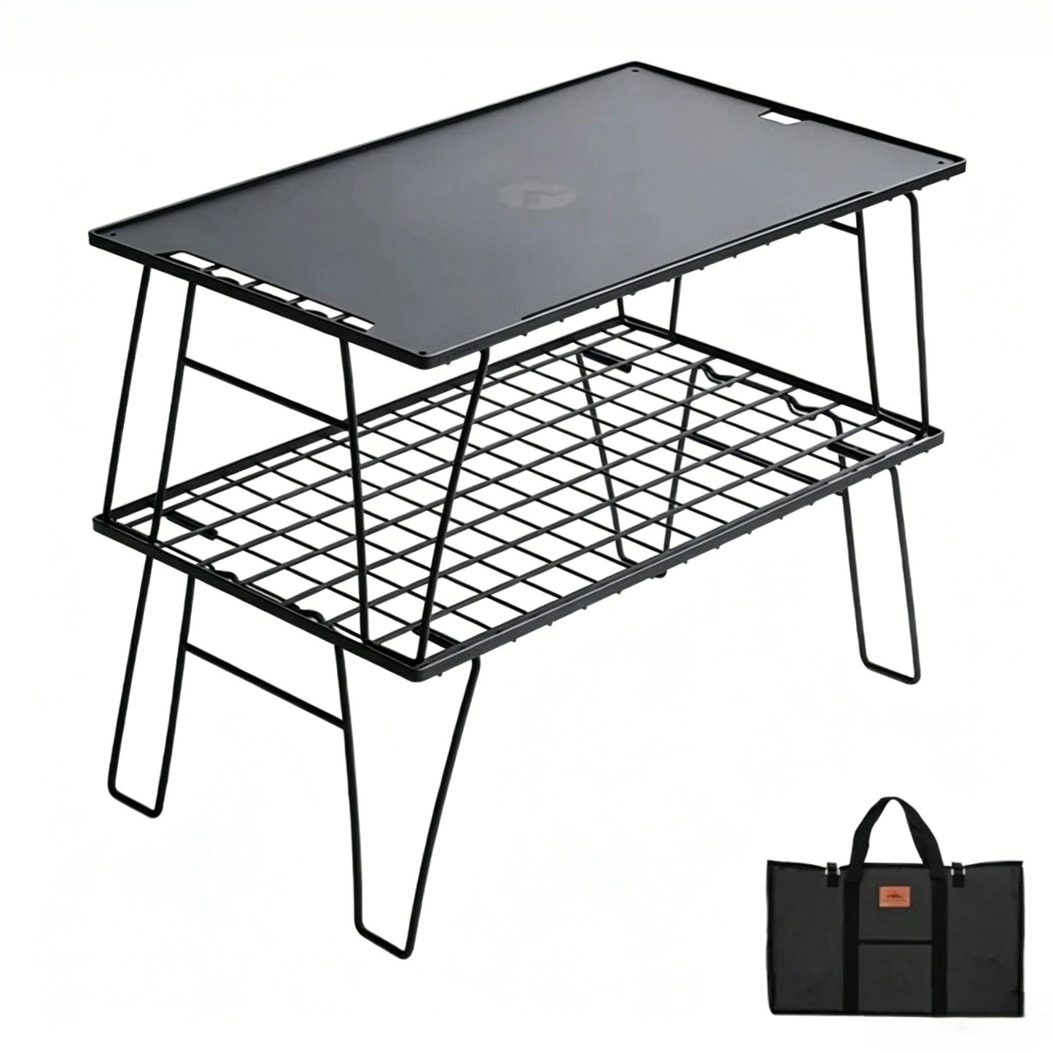 OutGearPro-T-235 Outdoor Picnic Wrought Iron Folding Storage Table