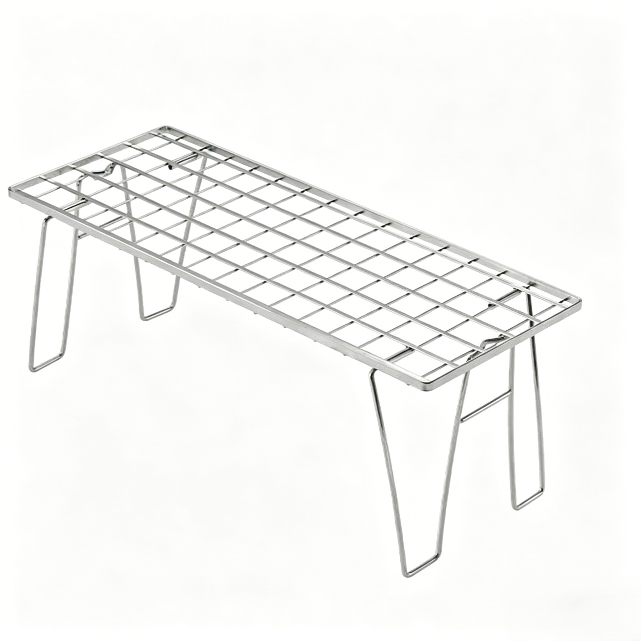 OutGearPro-T-225A Camping Stainless Steel Narrow Lightweight Mesh Table