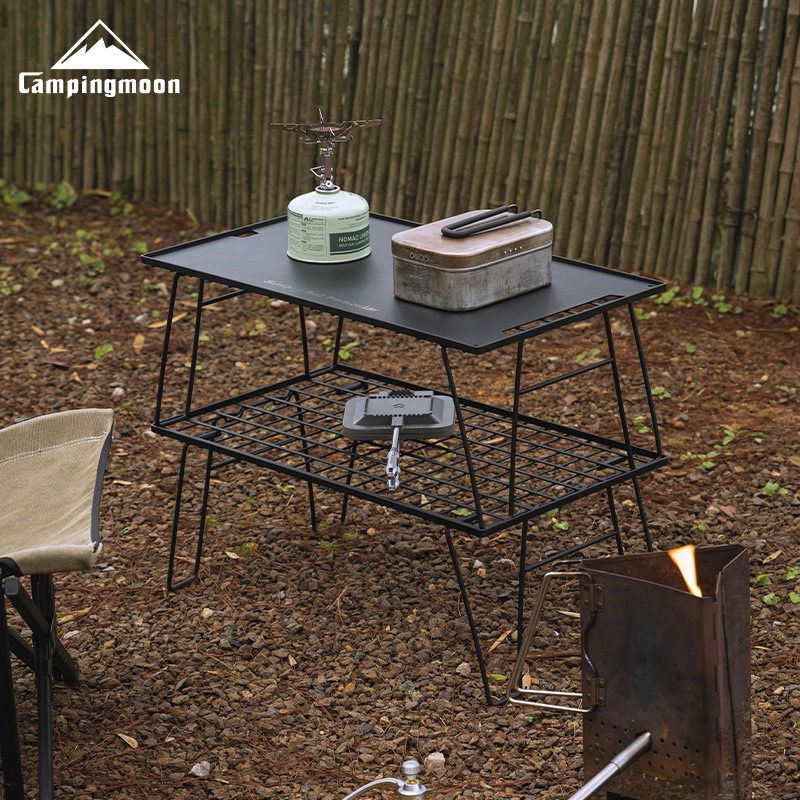 T-235 Outdoor Picnic Wrought Iron Folding Storage Table