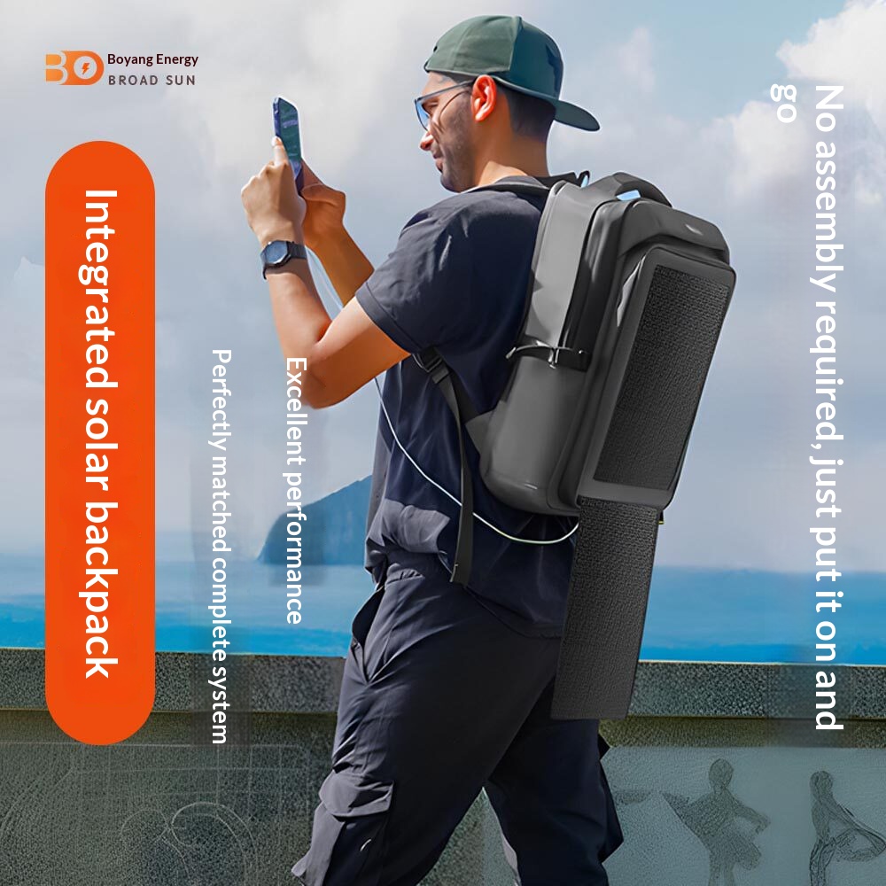 30W Solar-powered emergency charging backpack