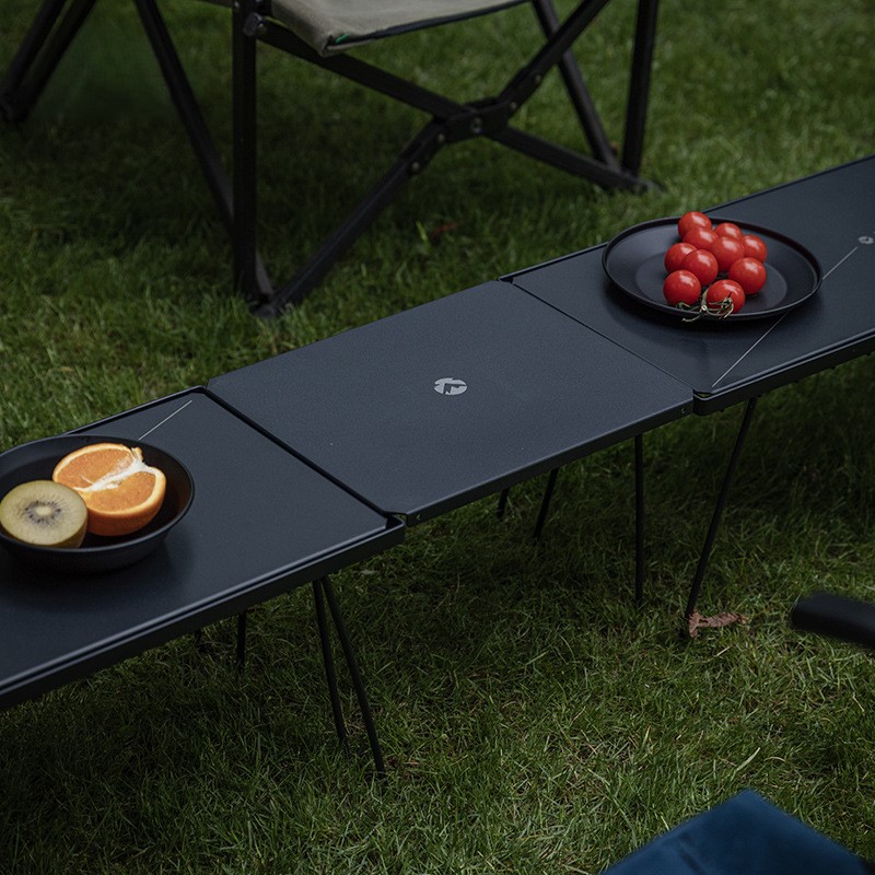 OutGearPro-T-229-9BK Outdoor Camping Folding Table Half Top Plate
