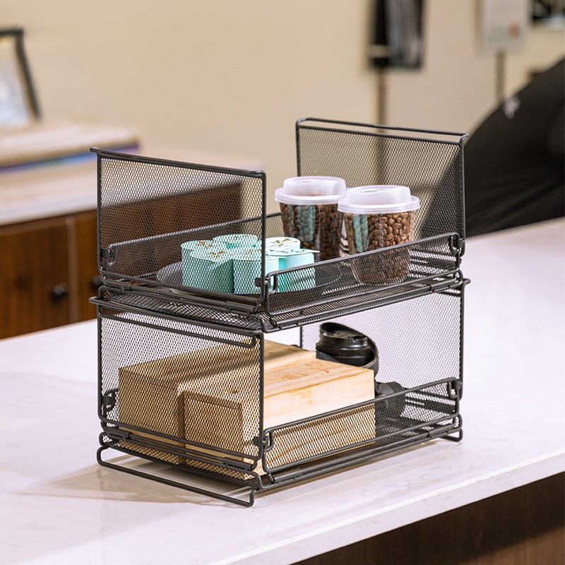 OutGearPro-CK-23BK Hexagonal Pattern Half Fence Mesh Cage Multifunctional Storage Rack