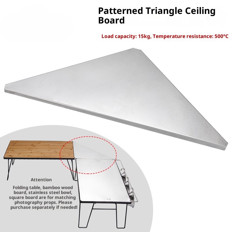 OutGearPro-T-2306 Stainless Steel Patterned Triangular Top Plate