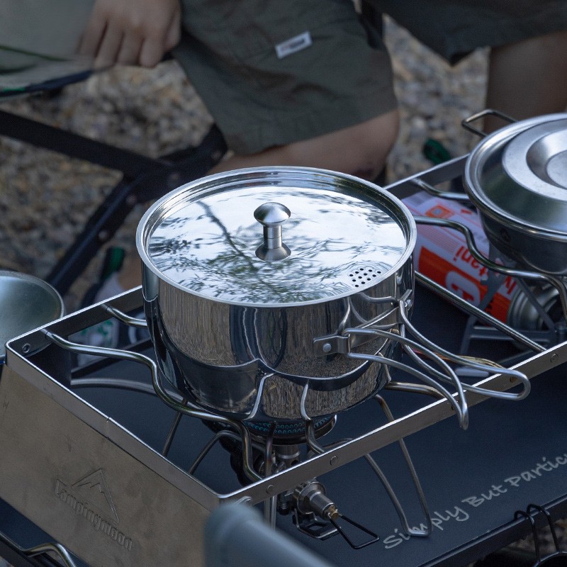 OutGearPro-CC-18 Thickened Clad Steel Single-Handed Pot