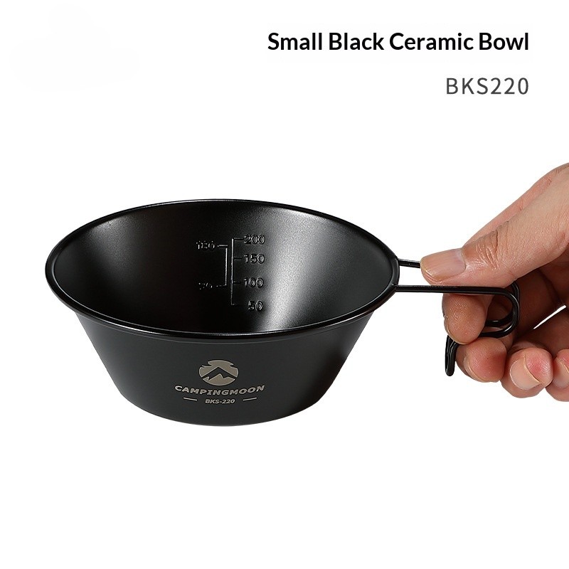OutGearPro-BKS220 Stainless Steel Black Titanium-Plated Sierra Bowl