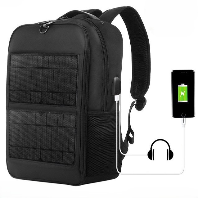 14W solar emergency charging backpack