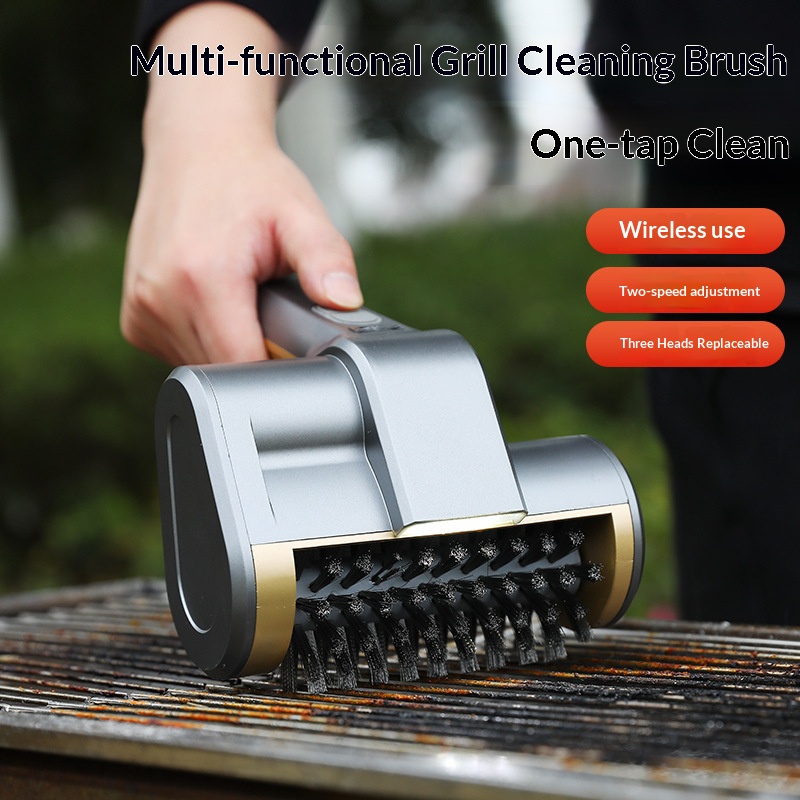 Stainless steel grill cleaning brush