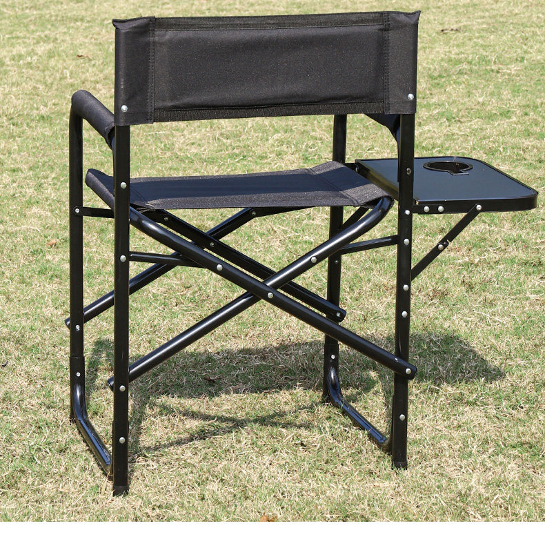 Outdoor folding chair with table board