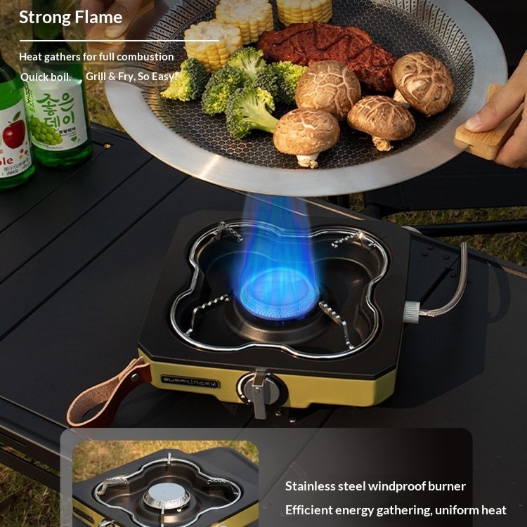 New outdoor portable camping split-type high-power shell-type stove