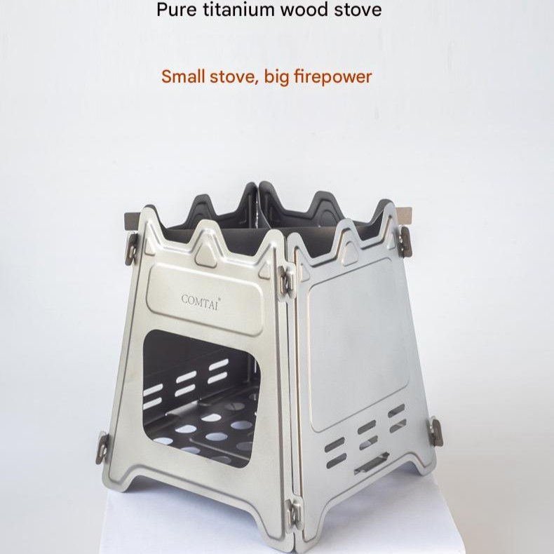 Outdoor camping titanium alloy firewood stove