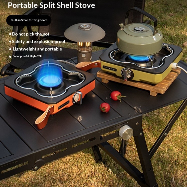 New outdoor portable camping split-type high-power shell-type stove