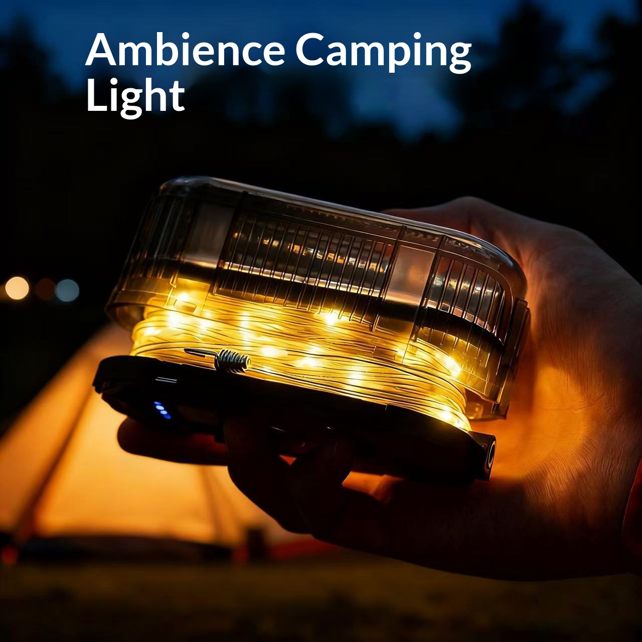 Outdoor camping long-lasting tape measure with ambient light