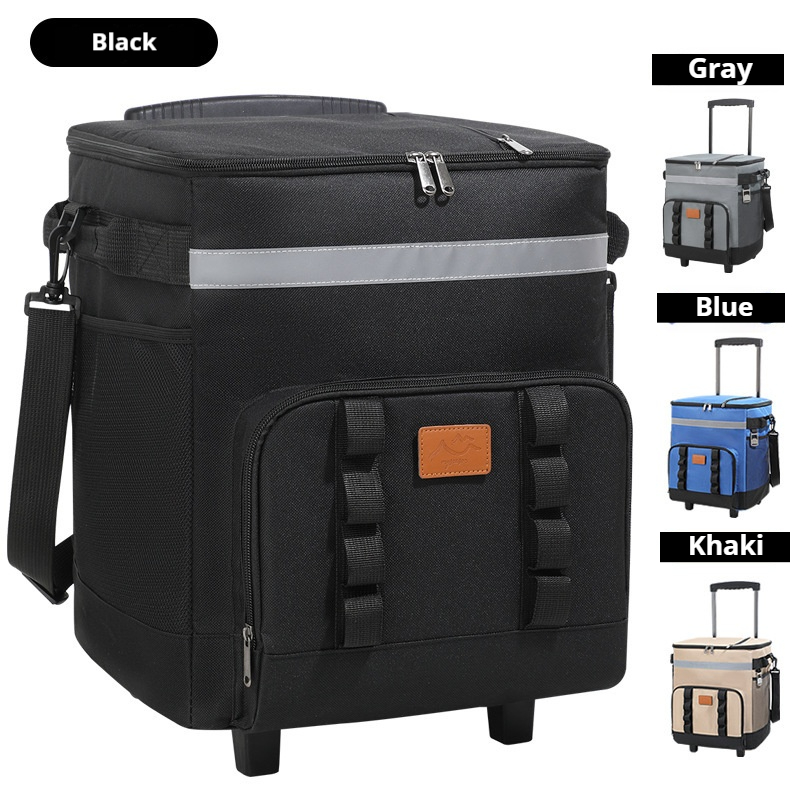 New outdoor camping large-capacity trolley refrigerated and insulated cooler