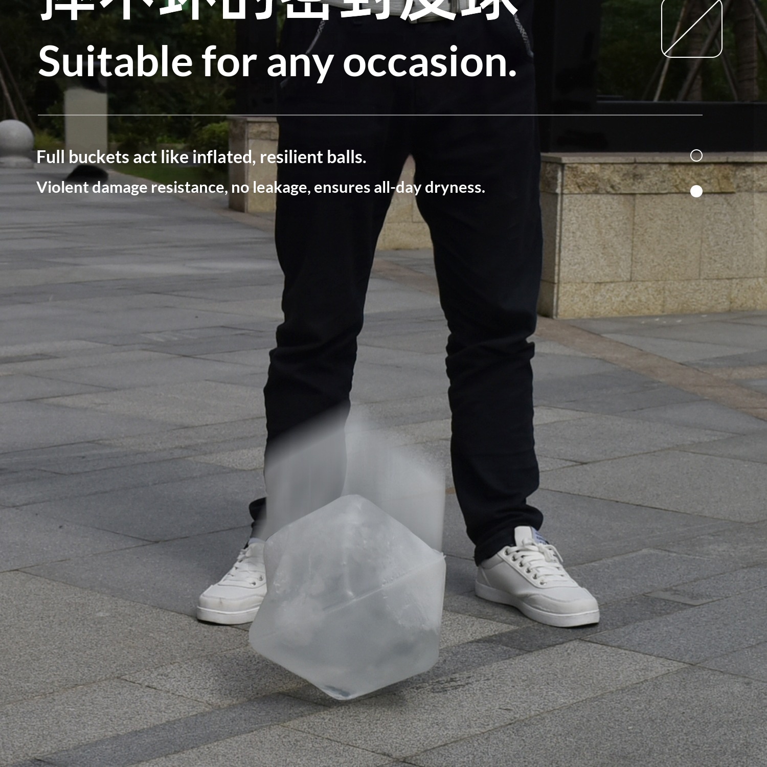 Thickened portable outdoor folding water bucket