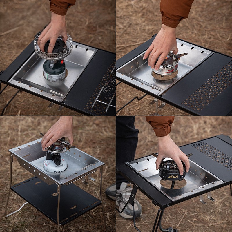 OutGearPro-CK-25PG Recessed Windproof ITC Single-Unit Stove Plate