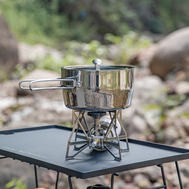 OutGearPro-CC-18 Thickened Clad Steel Single-Handed Pot
