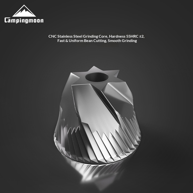 Stainless steel core grinding and folding hand-crank coffee grinder