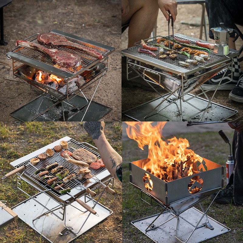 OutGearPro-MT outdoor camping equipment-Firepit BBQ grill