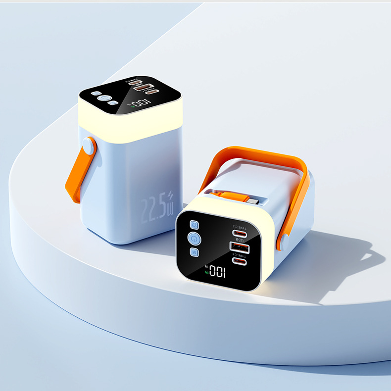 Outdoor portable colorful light mobile power bank