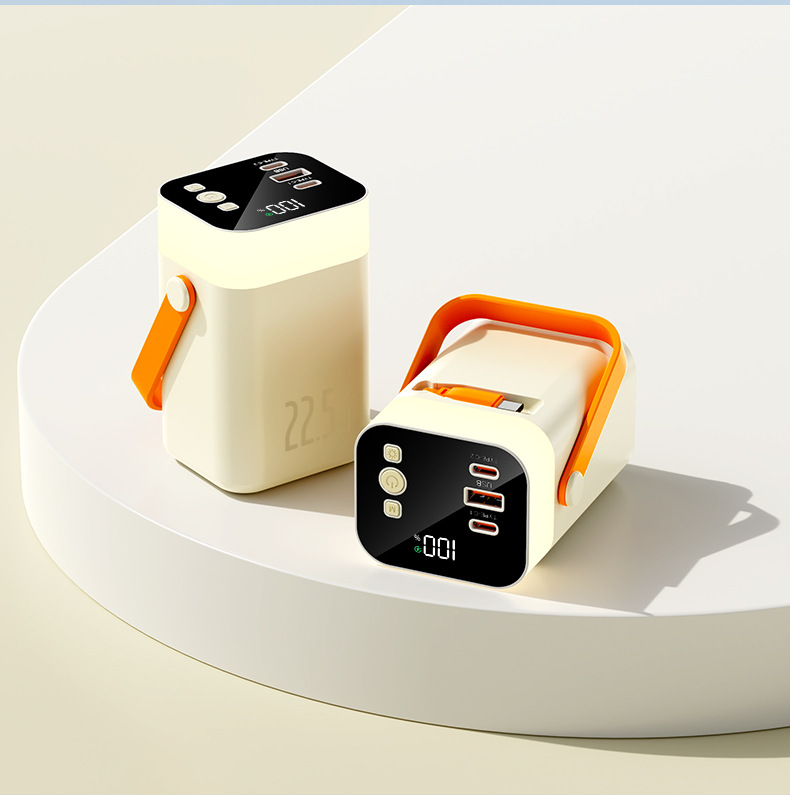 Outdoor portable colorful light mobile power bank