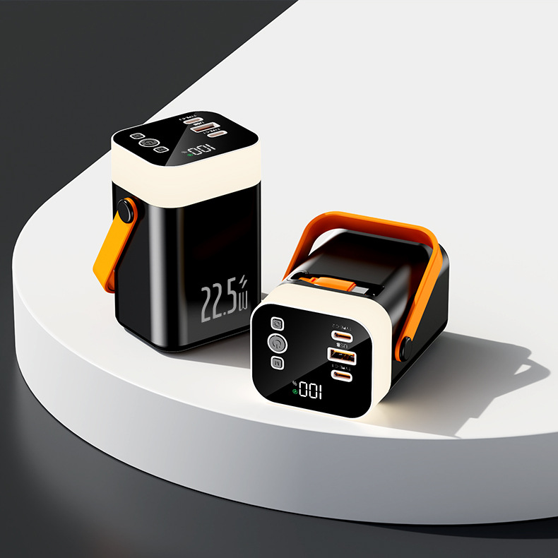 Outdoor portable colorful light mobile power bank