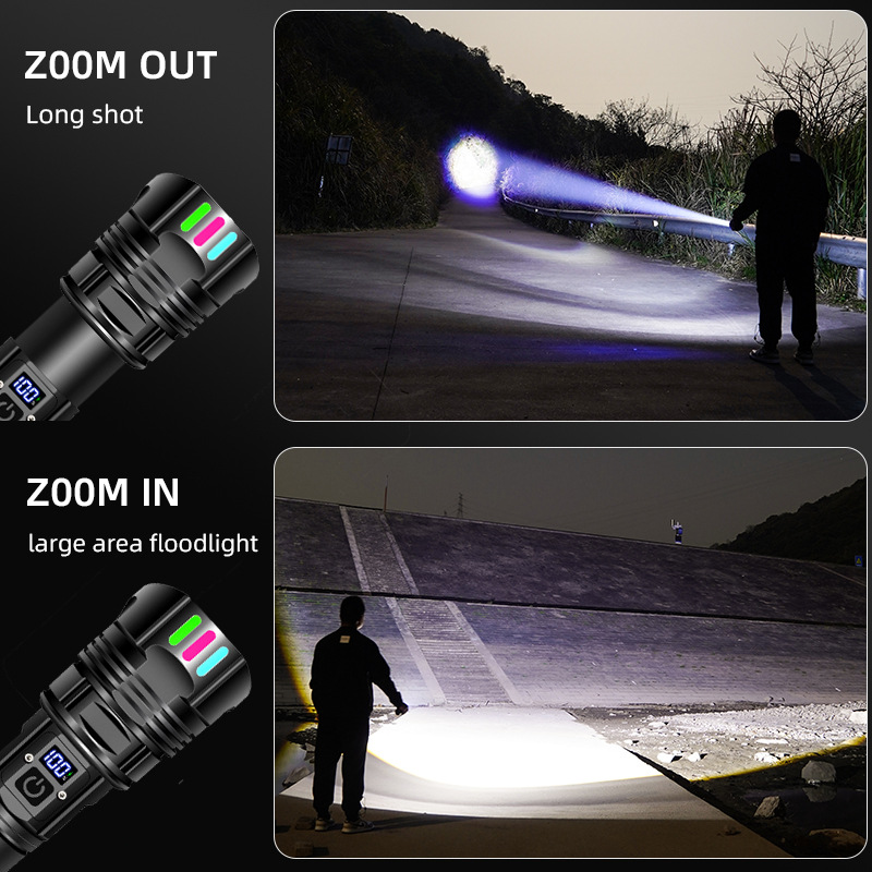 New outdoor laser gun ultra-bright long-range telescopic portable white laser charging tactical flashlight-Hello, this is OutGearPro