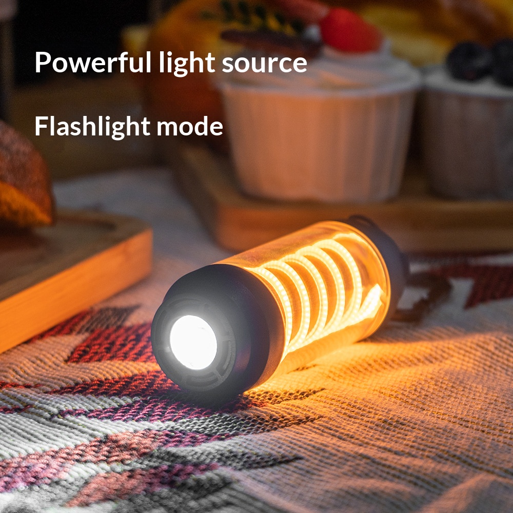 Outdoor portable waterproof camping light with multiple brightness levels, suitable for hanging