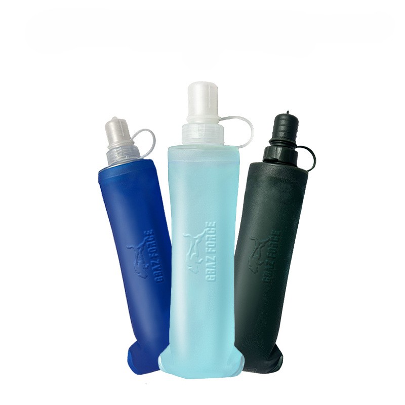 TPU soft outdoor sports portable folding water bottle