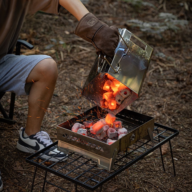 OutGearPro-MT-Stainless Steel Folding Firewood Stove