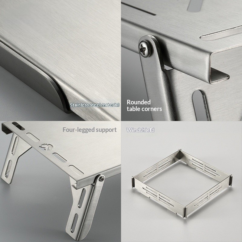 OutGearPro-SK-310 Outdoor Stainless Steel Folding Table for Solo Use