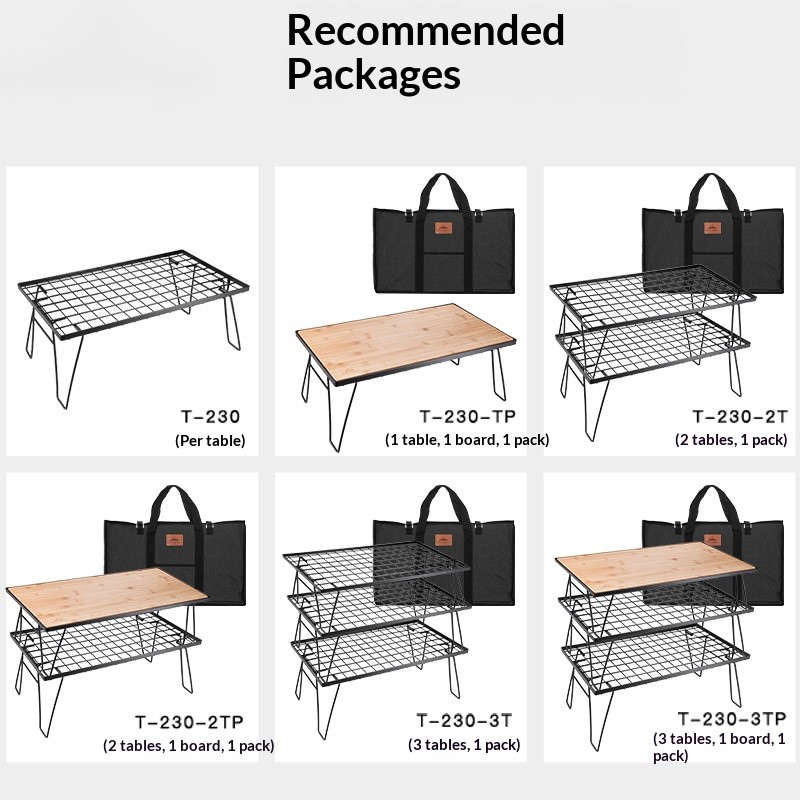 OutGearPro-T230 Wrought Iron Outdoor Folding Table