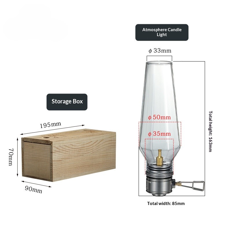 OutGearPro-T-1 Outdoor Wickless Candle Gas Lamp