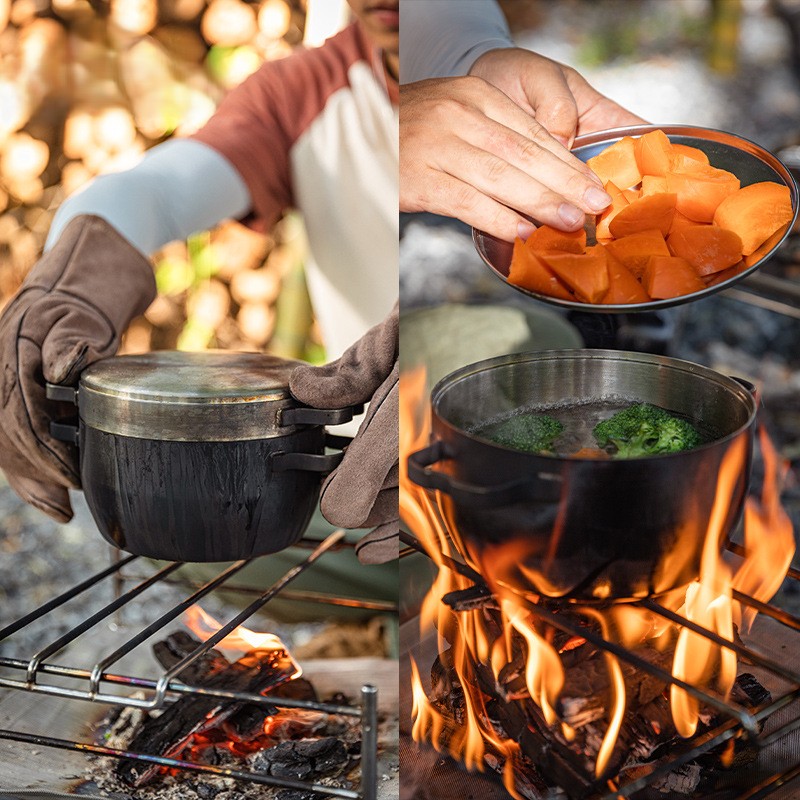 OutGearPro-DO-25 Thickened Stainless Steel Dutch Oven