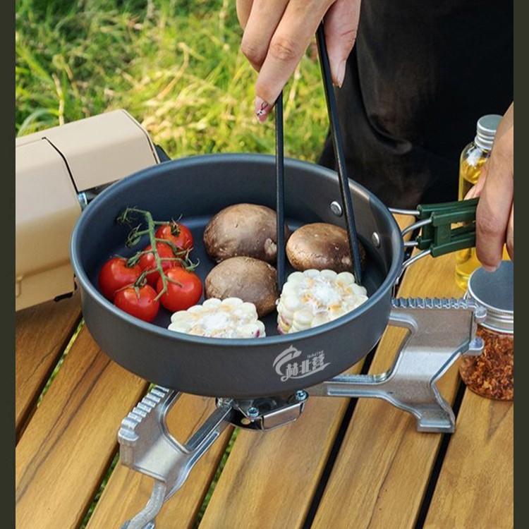 Portable camping cookware set for outdoor use