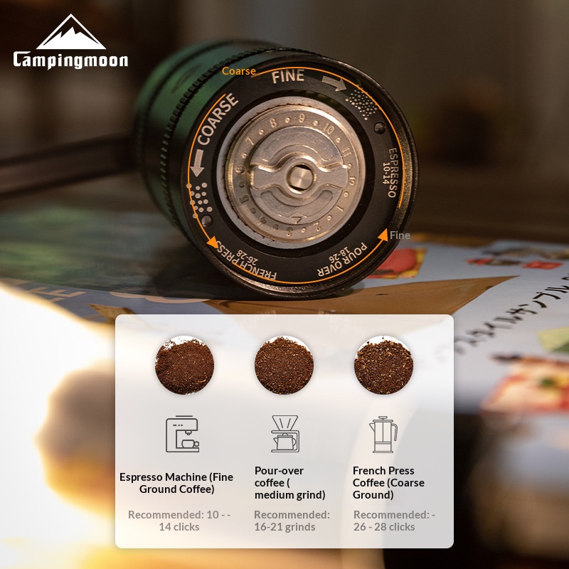 Stainless steel core grinding and folding hand-crank coffee grinder