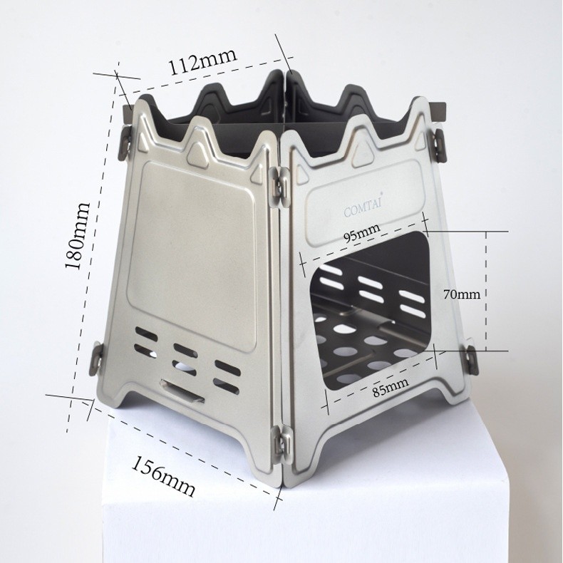 Outdoor camping titanium alloy firewood stove