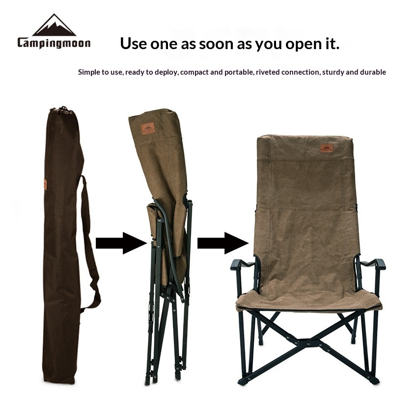 F-1002 Wear-resistant Cotton Canvas Folding Chair